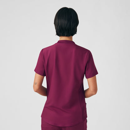 Forward 3-Pocket V-Neck Top  | Wine