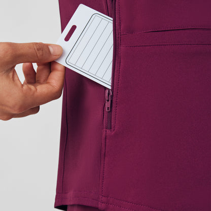 Forward 3-Pocket V-Neck Top  | Wine