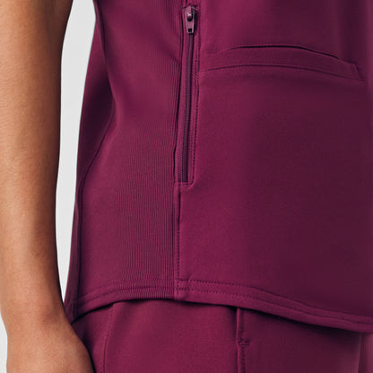 Forward 3-Pocket V-Neck Top  | Wine