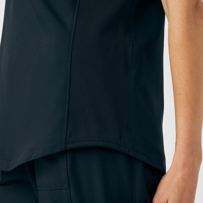 Forward 2-Pocket V-Neck Top  | Black