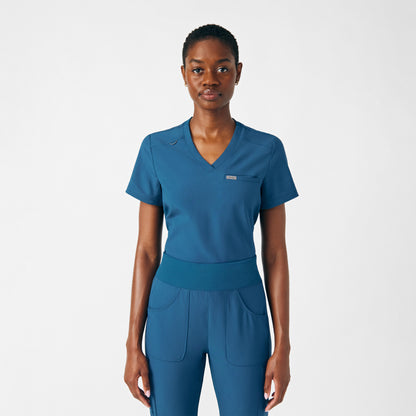 Forward 2-Pocket V-Neck Top  | Caribbean