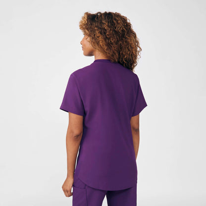 Forward 2-Pocket V-Neck Top  | Eggplant