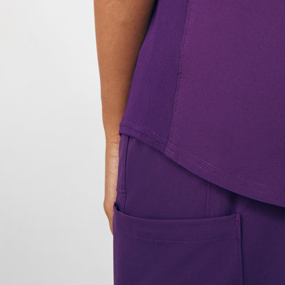 Forward 2-Pocket V-Neck Top  | Eggplant