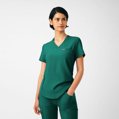 Forward 2-Pocket V-Neck Top  | Hunter