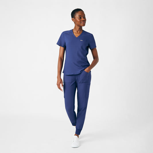 Forward 2-Pocket V-Neck Top  | Navy