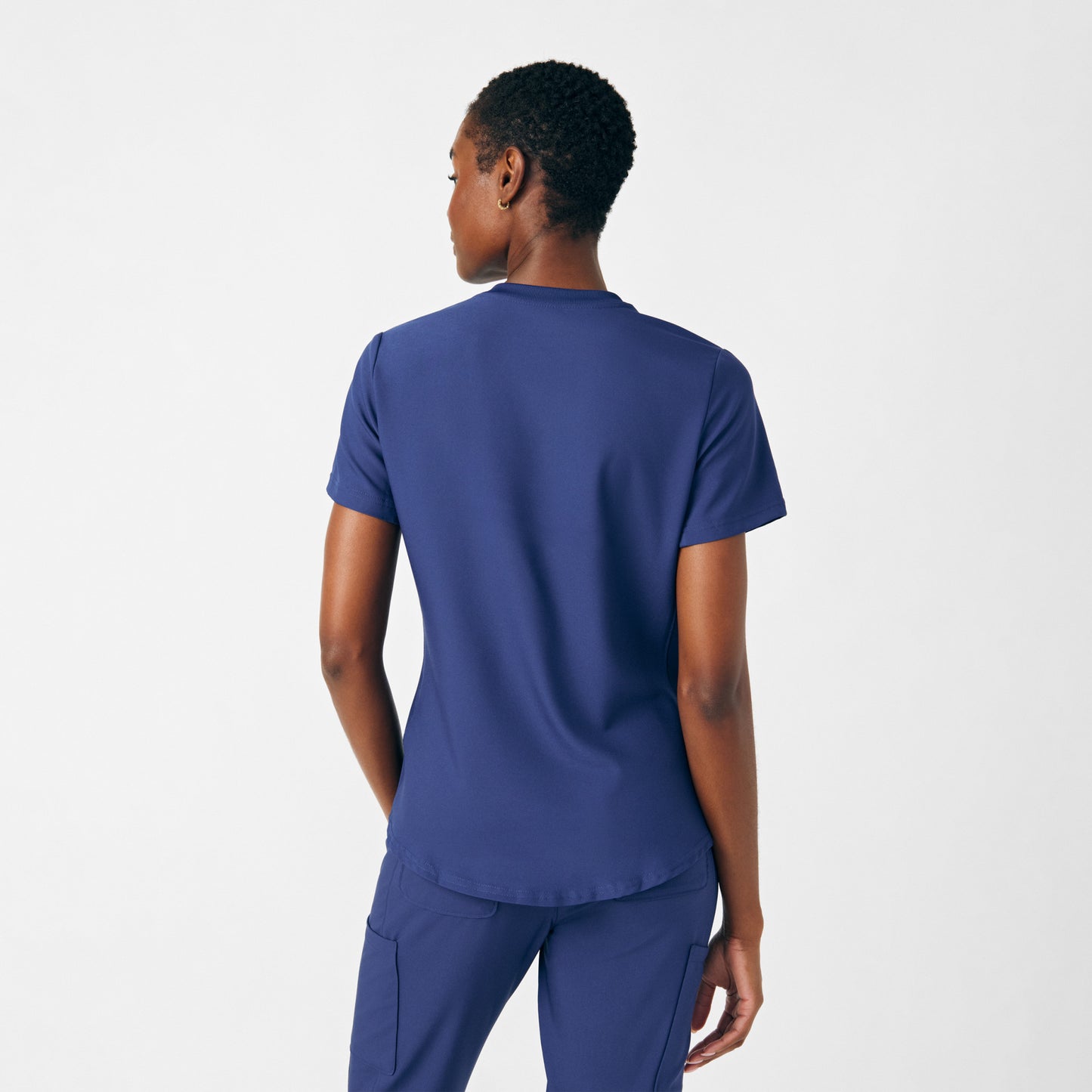 Forward 2-Pocket V-Neck Top  | Navy