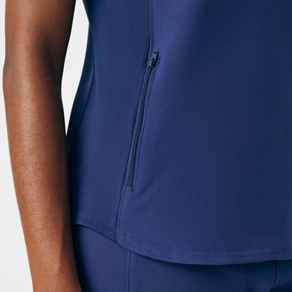 Forward 2-Pocket V-Neck Top  | Navy