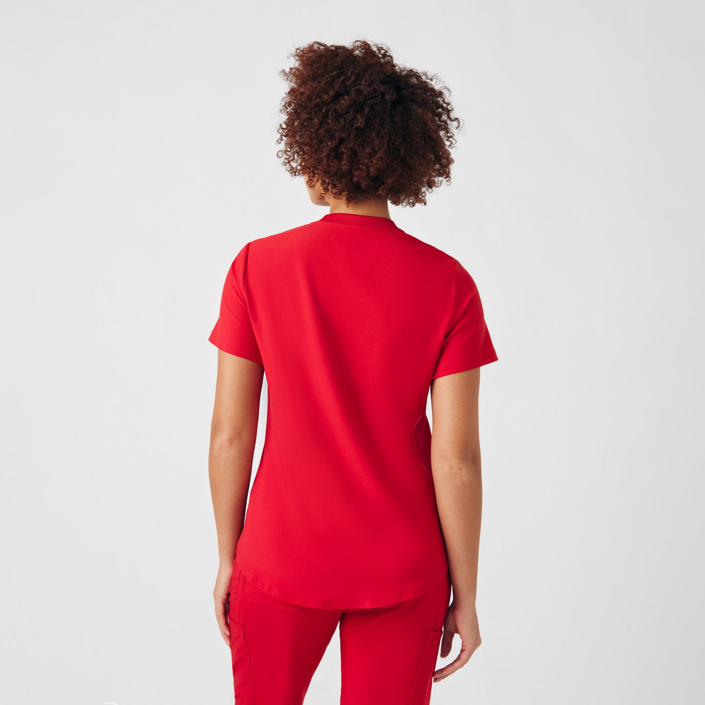 Forward 2-Pocket V-Neck Top  | Red
