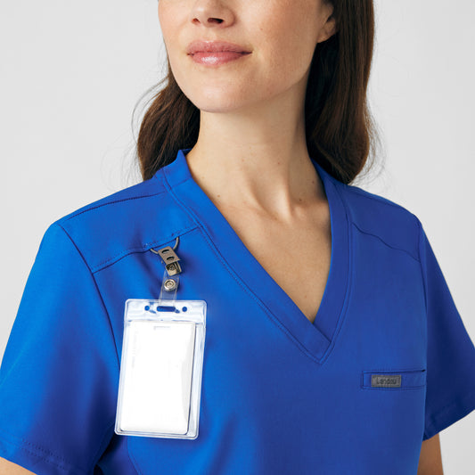 Forward 2-Pocket V-Neck Top  | Royal