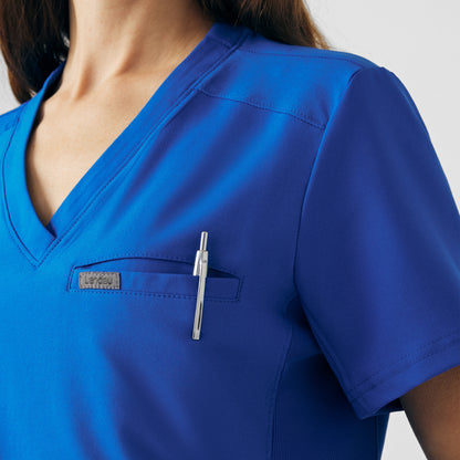 Forward 2-Pocket V-Neck Top  | Royal