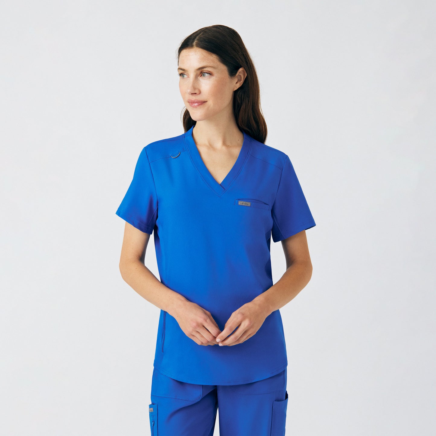 Forward 2-Pocket V-Neck Top  | Royal