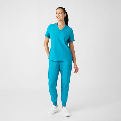 Forward 2-Pocket V-Neck Top  | Teal