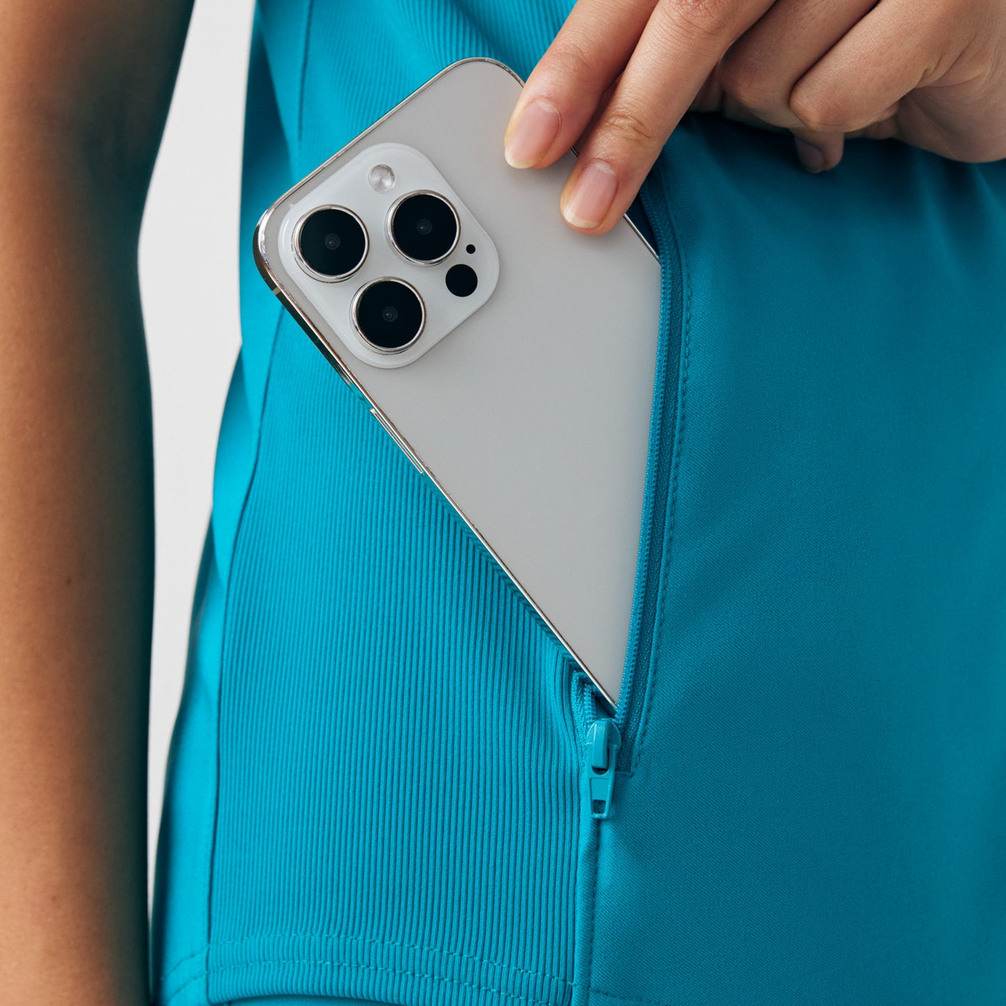 Forward 2-Pocket V-Neck Top  | Teal