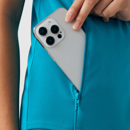 Forward 2-Pocket V-Neck Top  | Teal