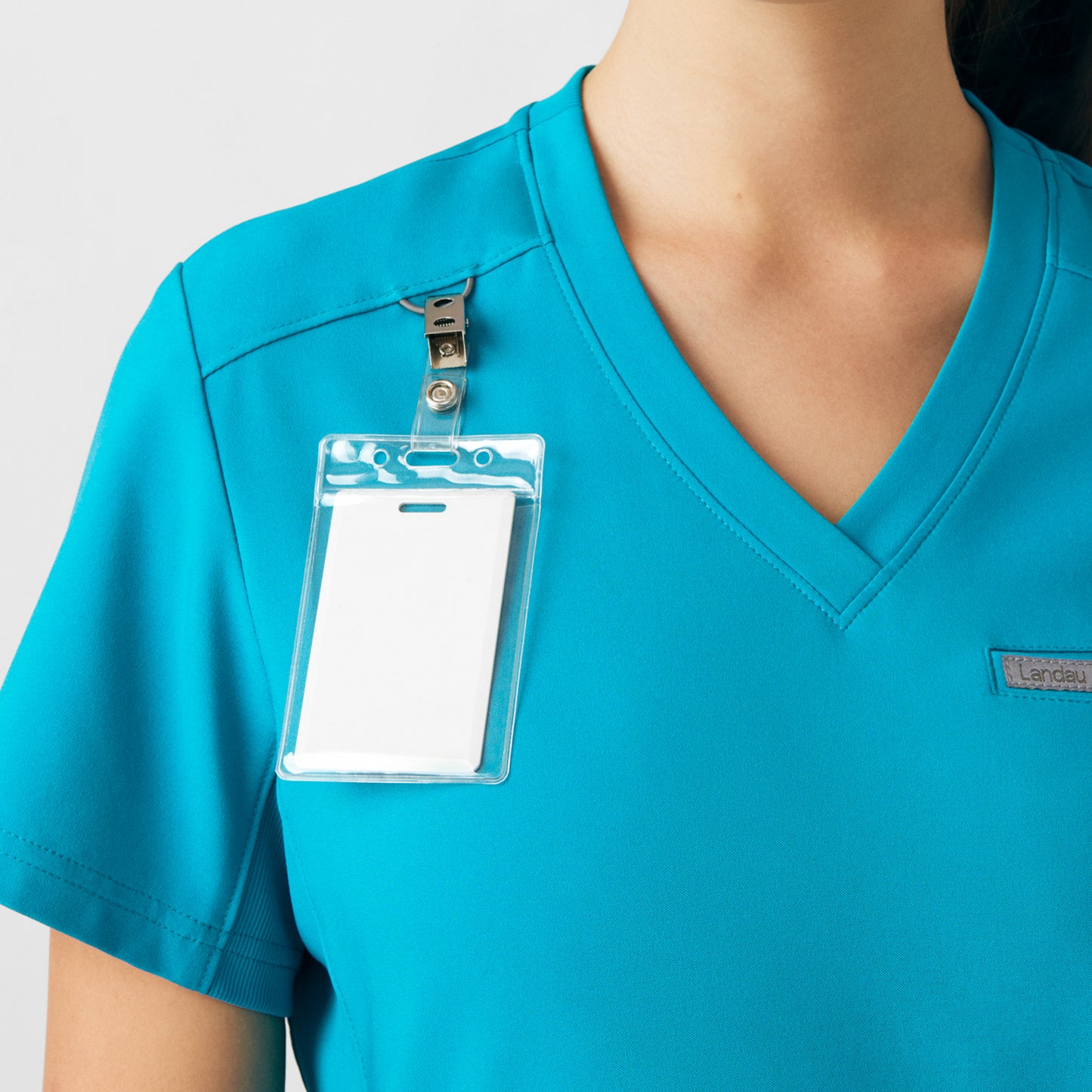 Forward 2-Pocket V-Neck Top  | Teal