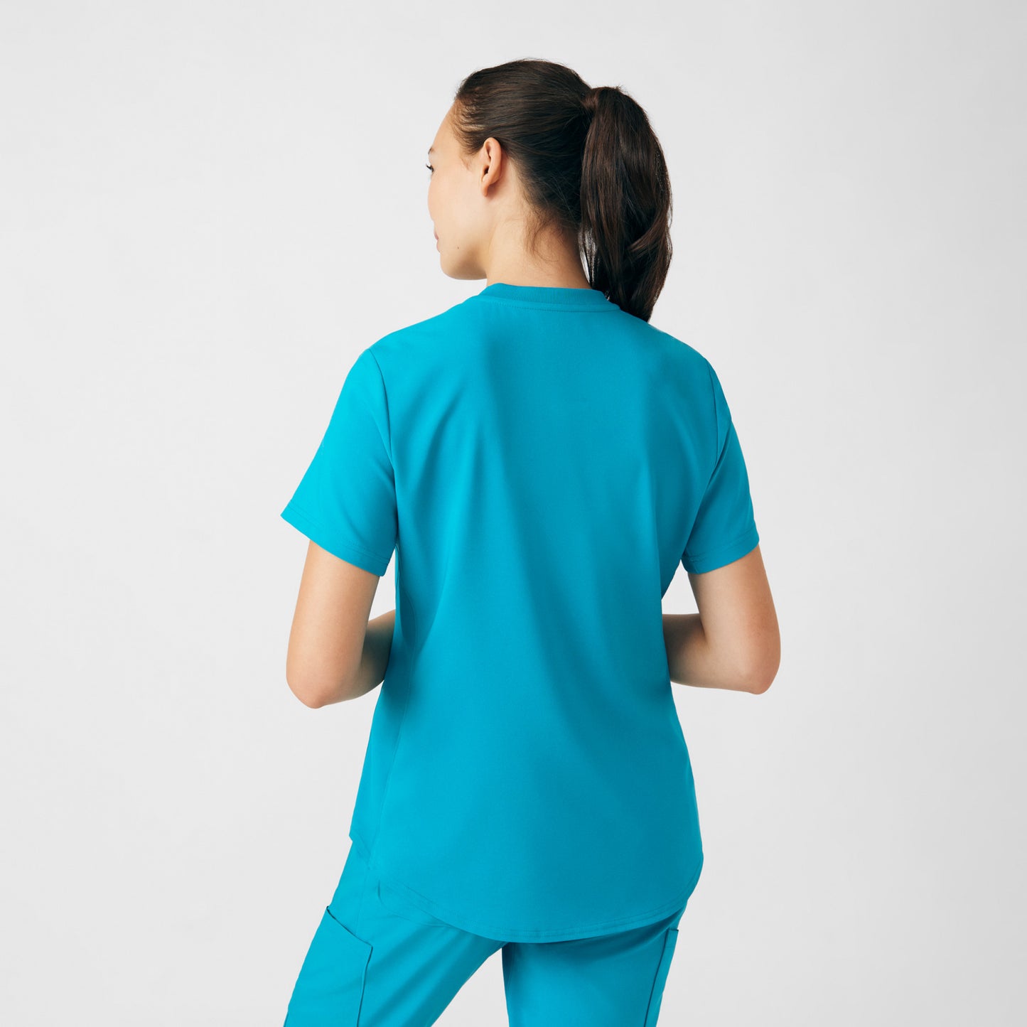 Forward 2-Pocket V-Neck Top  | Teal