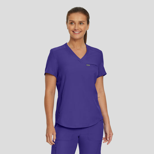 Forward 2-Pocket V-Neck Top  | Ultra Violet