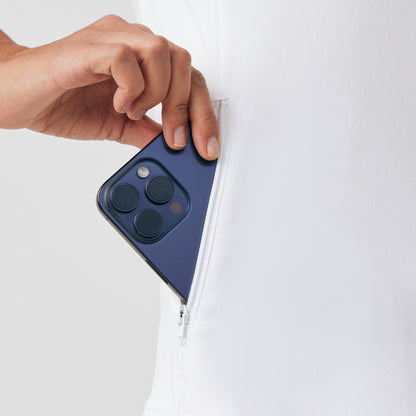 Forward 2-Pocket V-Neck Top  | White