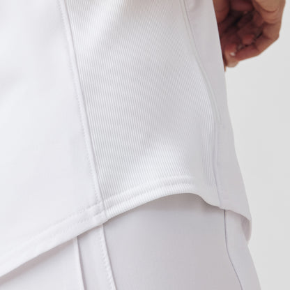 Forward 2-Pocket V-Neck Top  | White