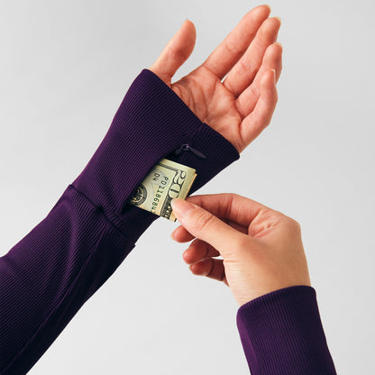 Forward 1-Pocket Long-Sleeve Tee  | Eggplant