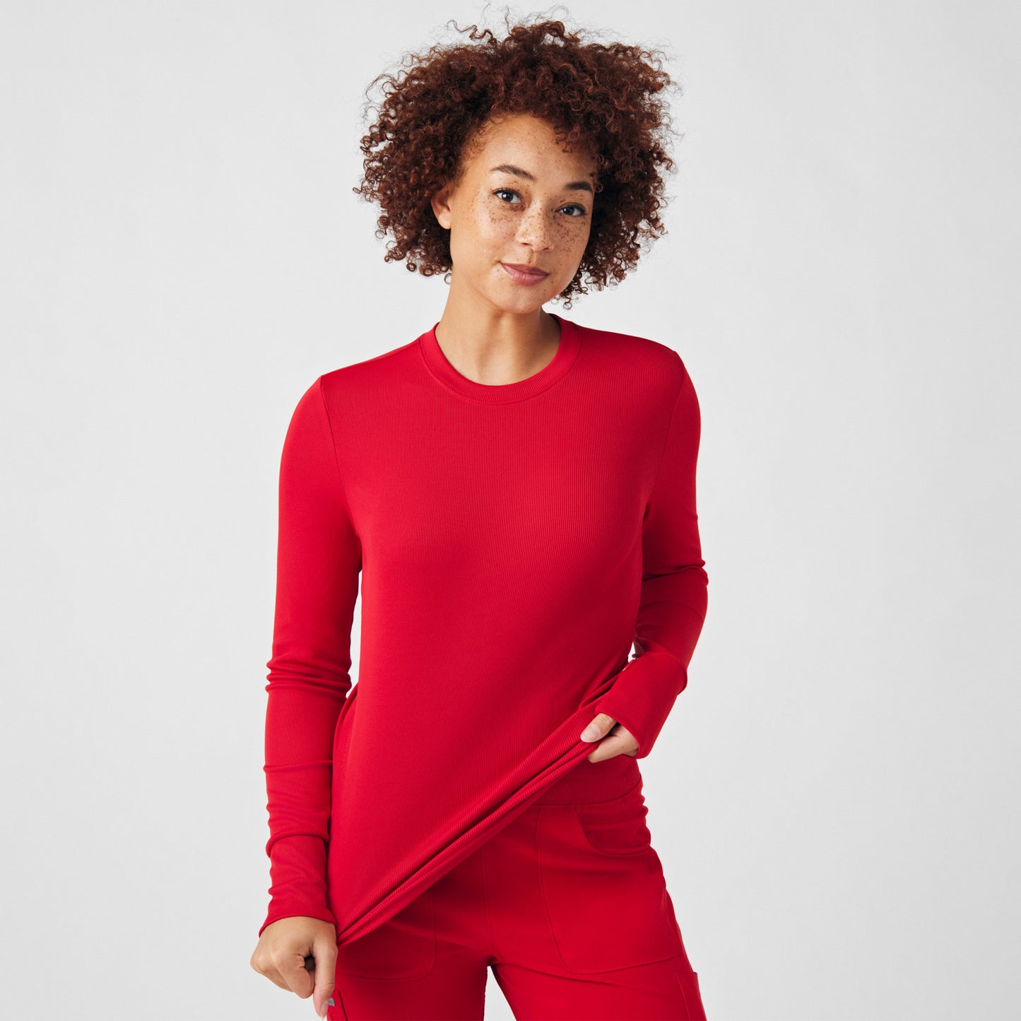 Forward 1-Pocket Long-Sleeve Tee  | Red