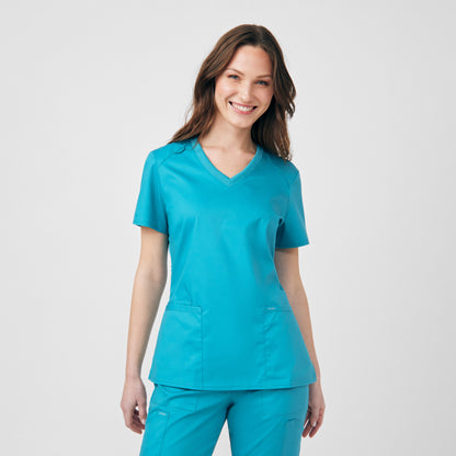 ProFlex 3-Pocket V-Neck Top  | Teal
