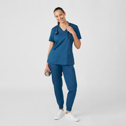 ProFlex 3-Pocket V-Neck Top  | Caribbean
