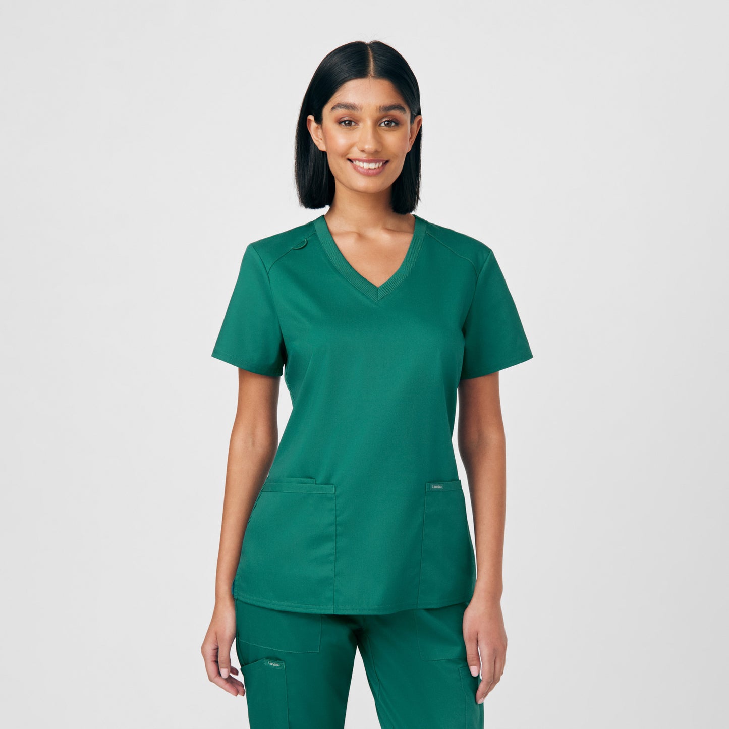 ProFlex 3-Pocket V-Neck Top  | Hunter