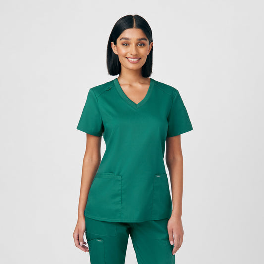 ProFlex 3-Pocket V-Neck Top  | Hunter