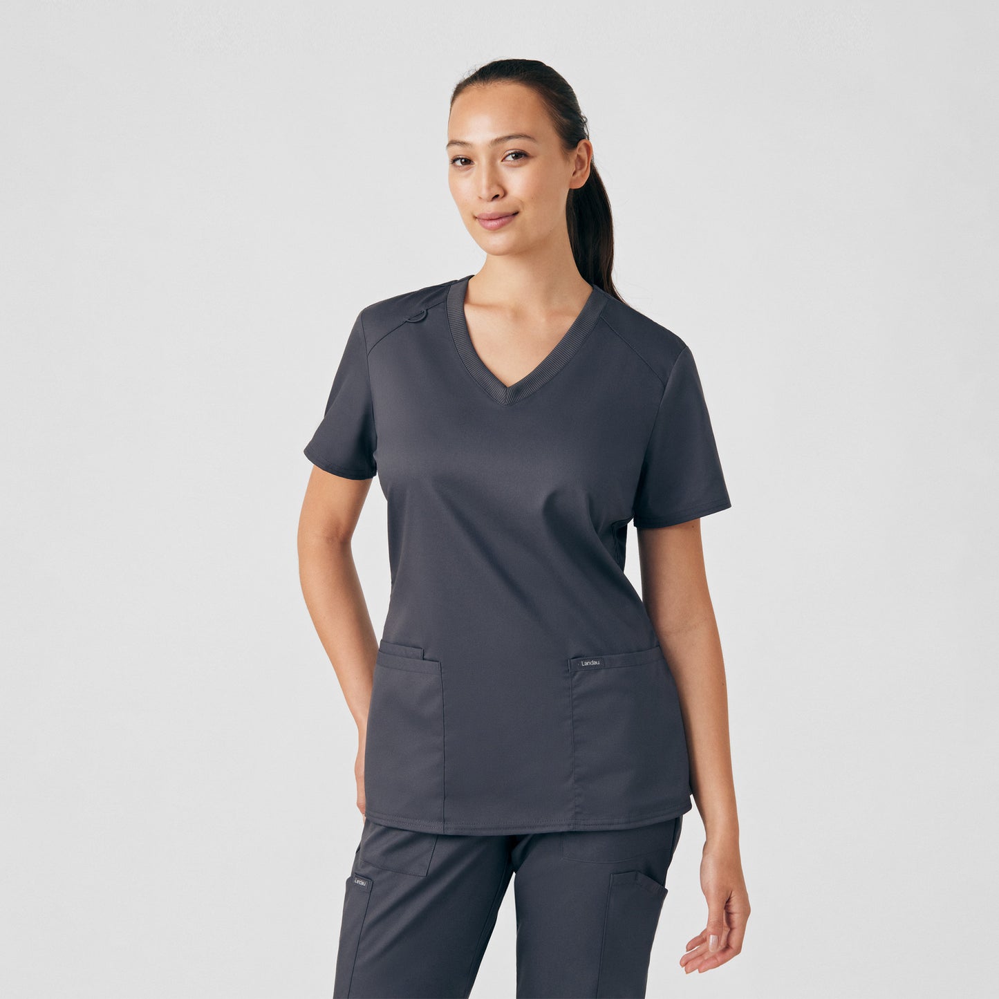 ProFlex 3-Pocket V-Neck Top  | Graphite