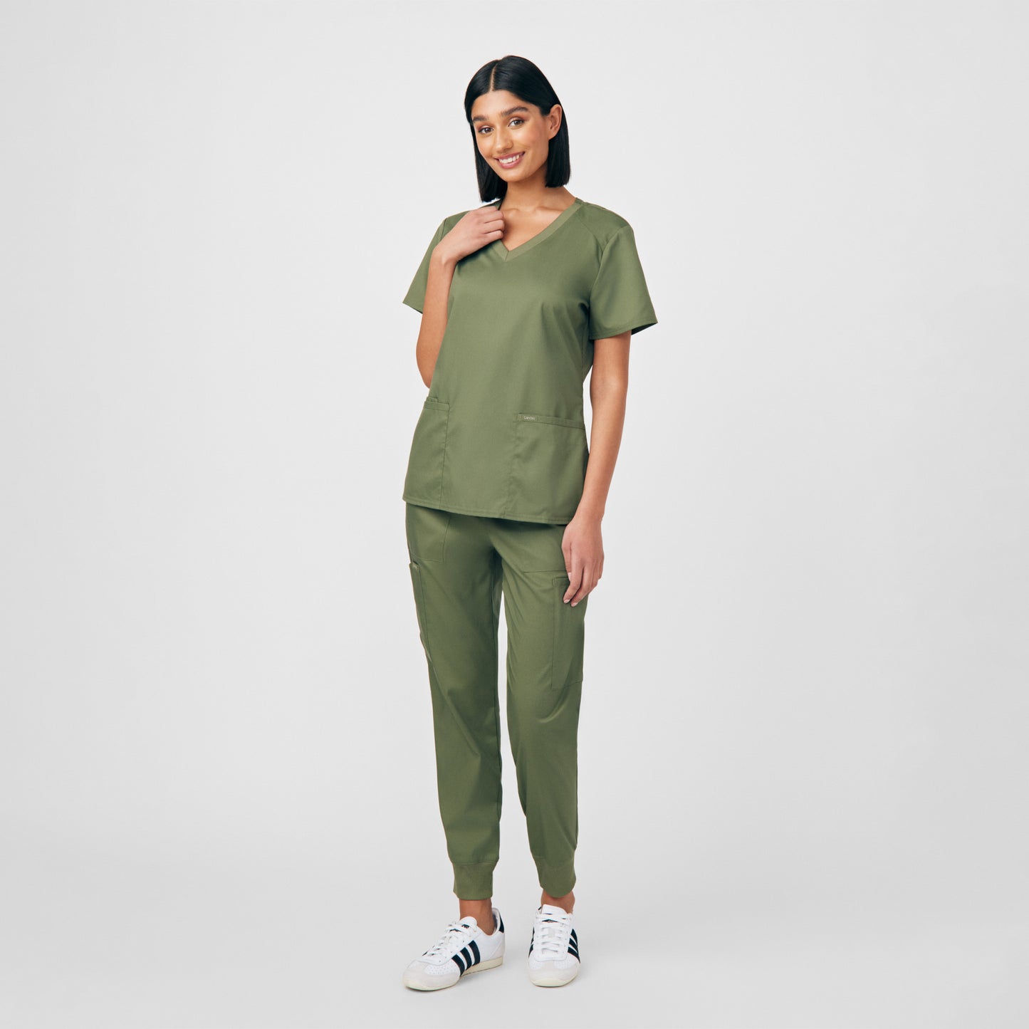ProFlex 3-Pocket V-Neck Top  | Olive Moss