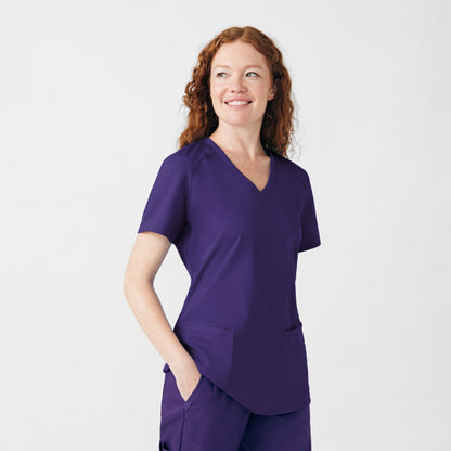 ProFlex 3-Pocket V-Neck Top  | Grape