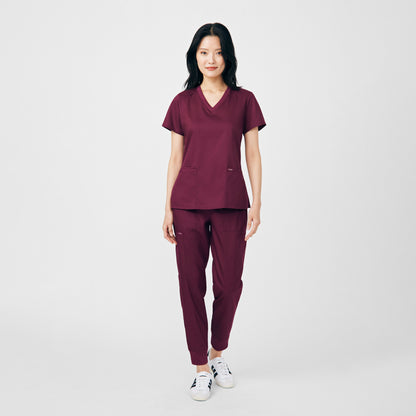 ProFlex 3-Pocket V-Neck Top  | Wine