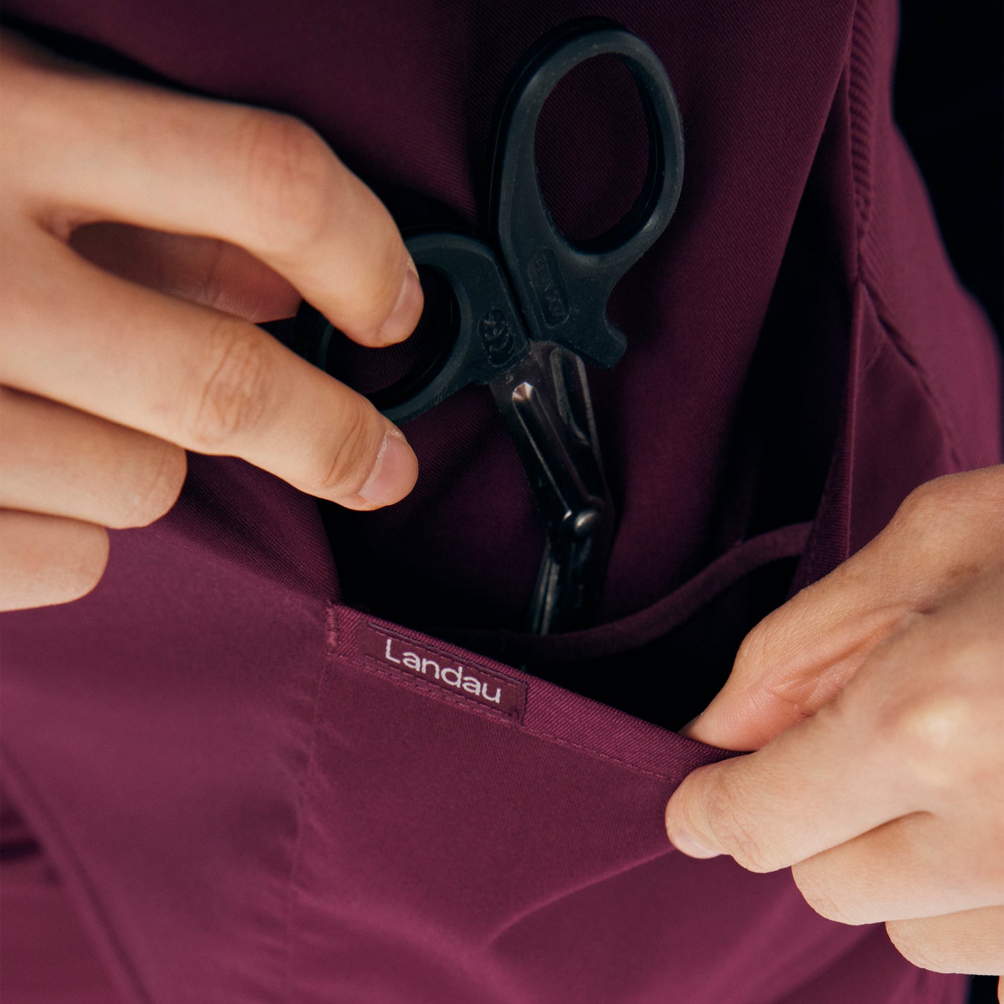 ProFlex 3-Pocket V-Neck Top  | Wine