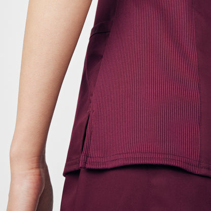 ProFlex 3-Pocket V-Neck Top  | Wine