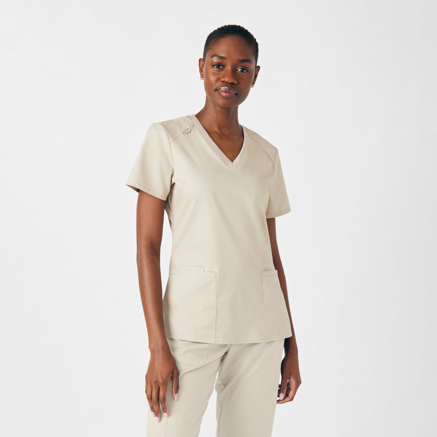 ProFlex 3-Pocket V-Neck Top  | Sandstone