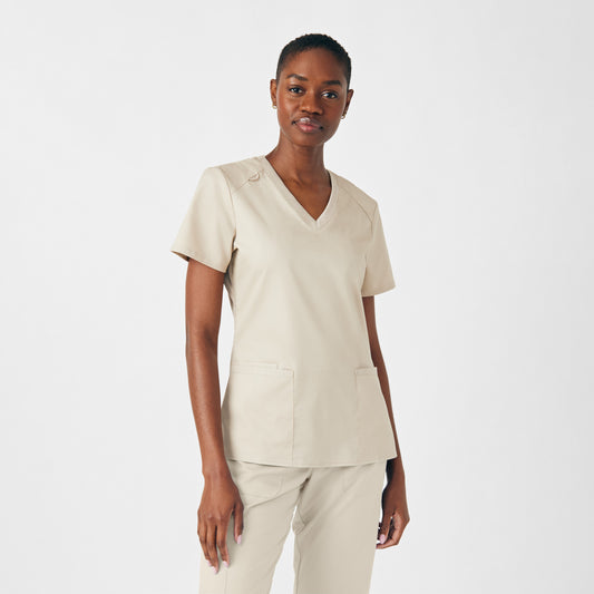 ProFlex 3-Pocket V-Neck Top  | Sandstone
