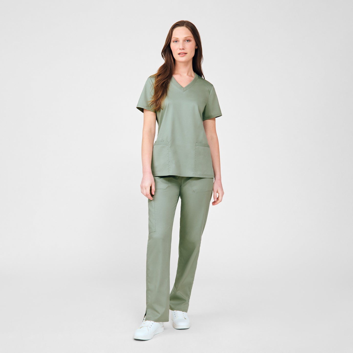 ProFlex 3-Pocket V-Neck Top  | Seagrass