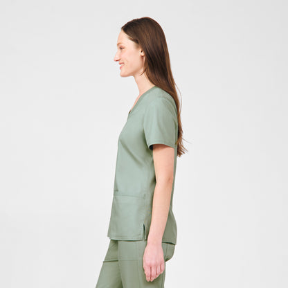 ProFlex 3-Pocket V-Neck Top  | Seagrass
