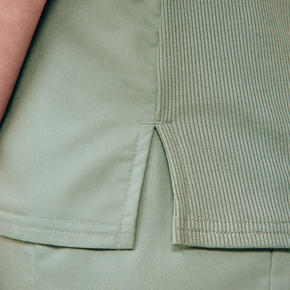 ProFlex 3-Pocket V-Neck Top  | Seagrass