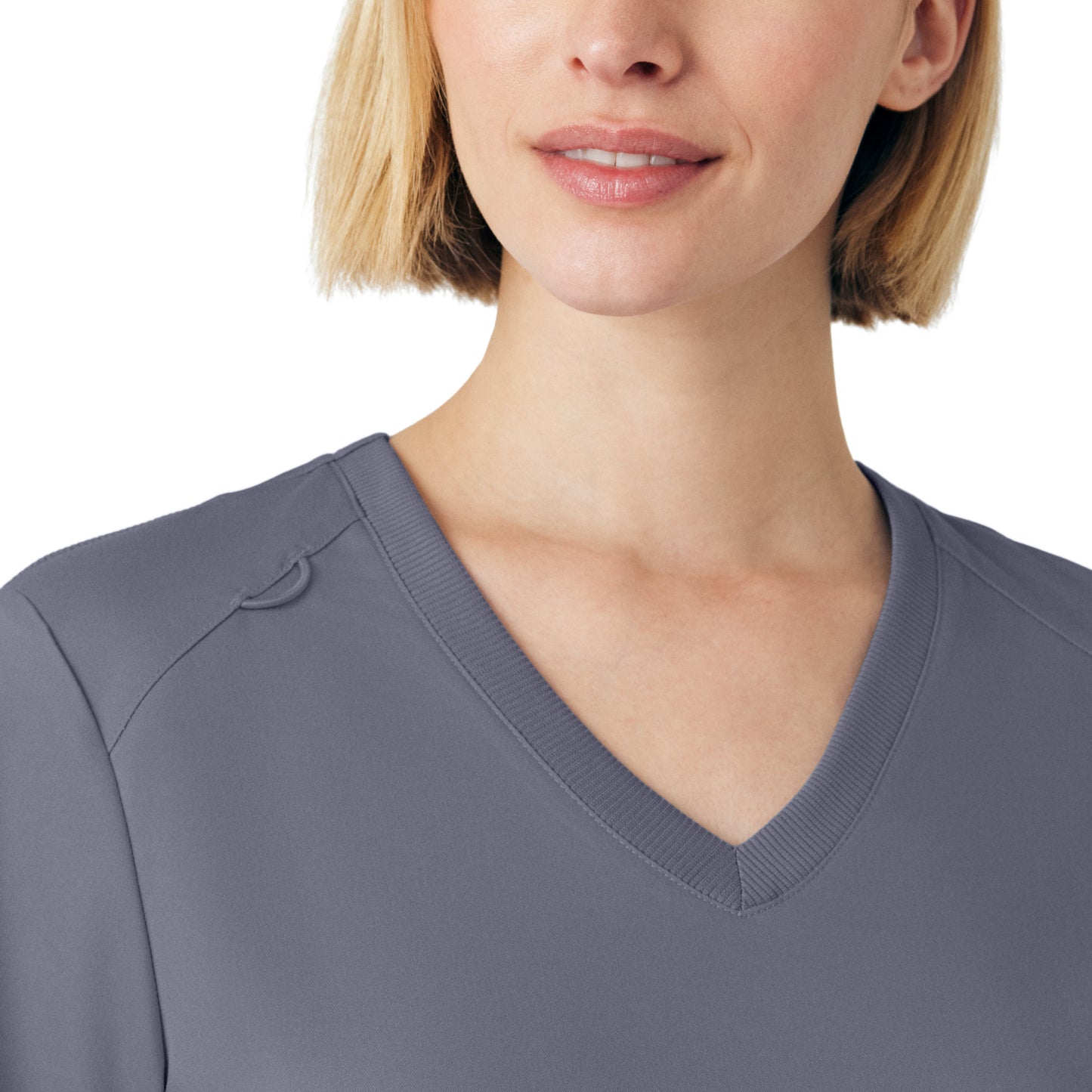 ProFlex 3-Pocket V-Neck Top  | Steel