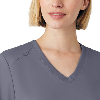 ProFlex 3-Pocket V-Neck Top  | Steel