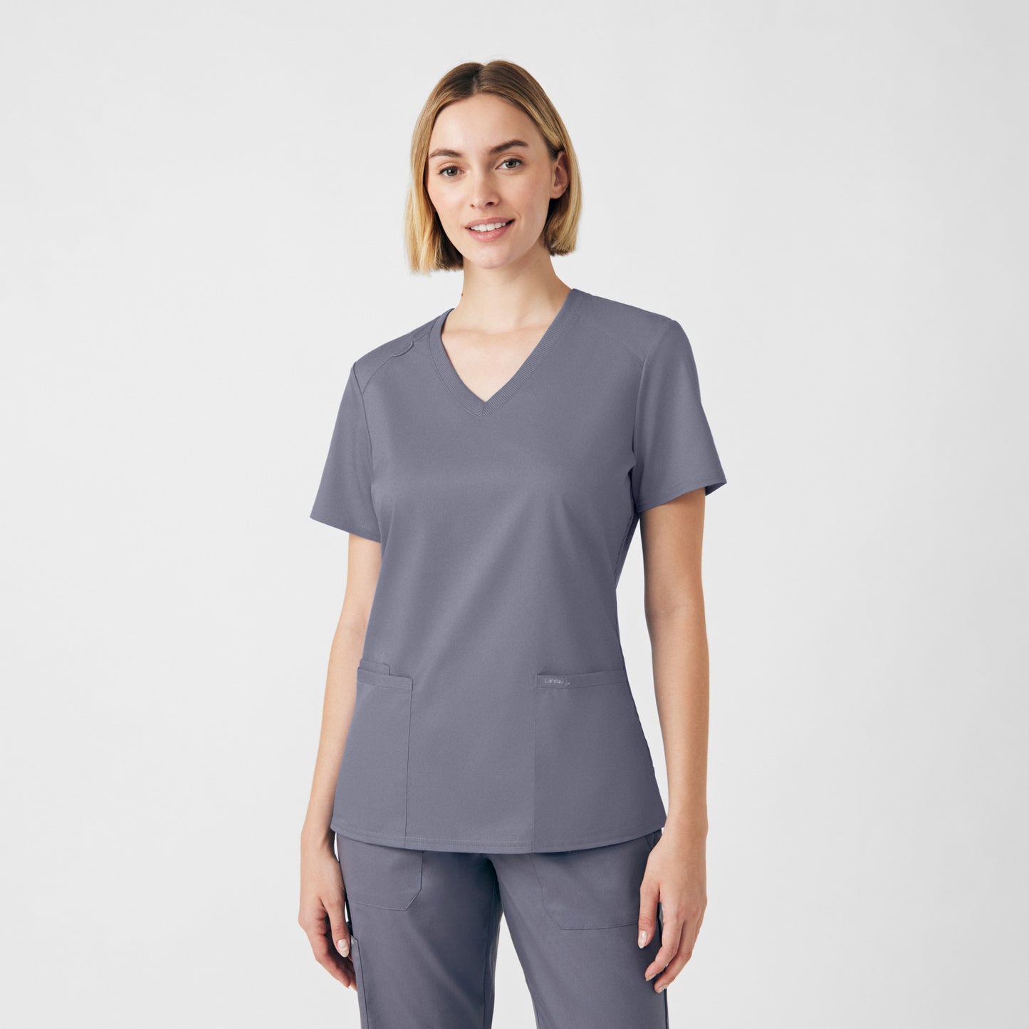 ProFlex 3-Pocket V-Neck Top  | Steel