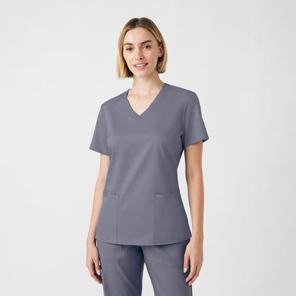 ProFlex 3-Pocket V-Neck Top  | Steel