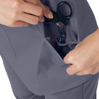 ProFlex 3-Pocket V-Neck Top  | Steel