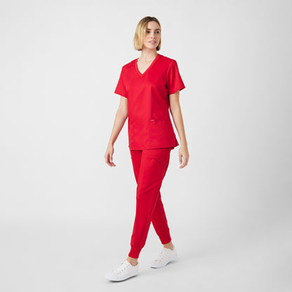 ProFlex 3-Pocket V-Neck Top  | True Red