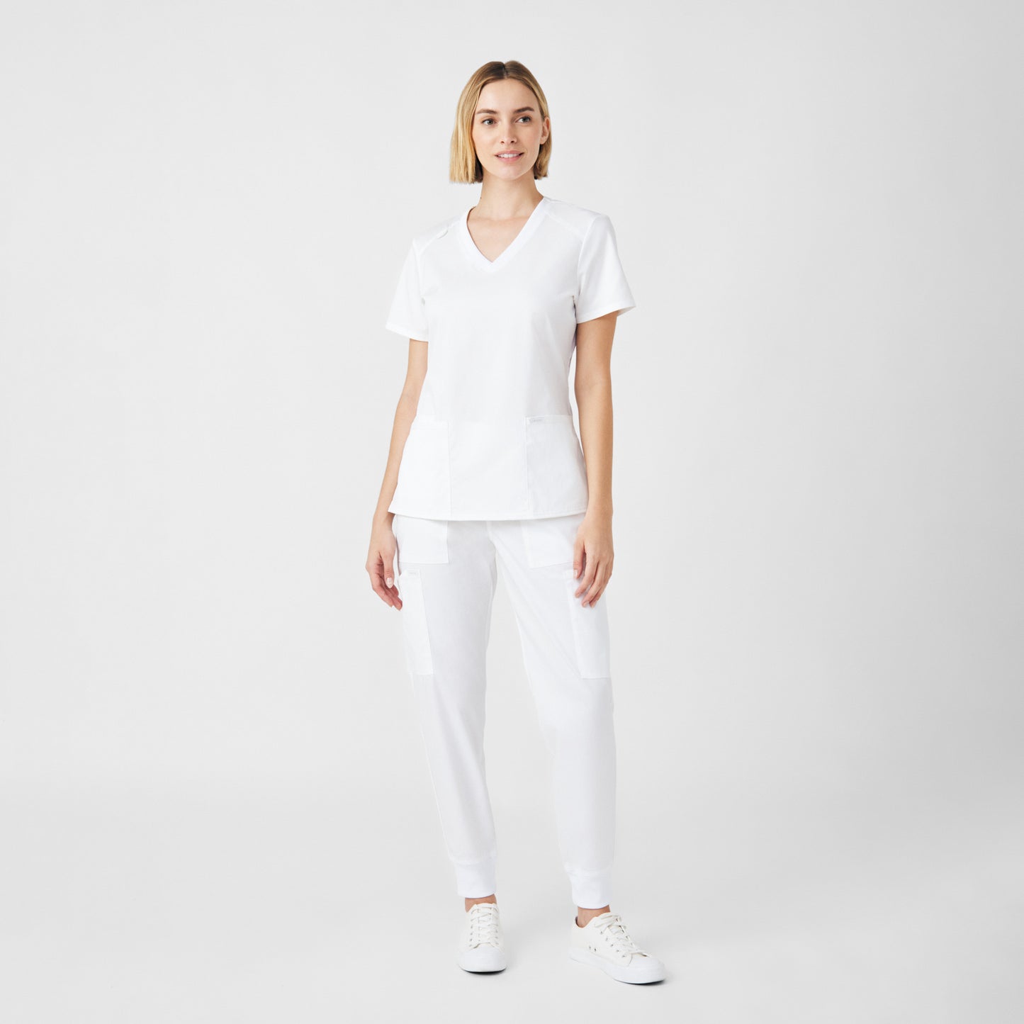 ProFlex 3-Pocket V-Neck Top  | White