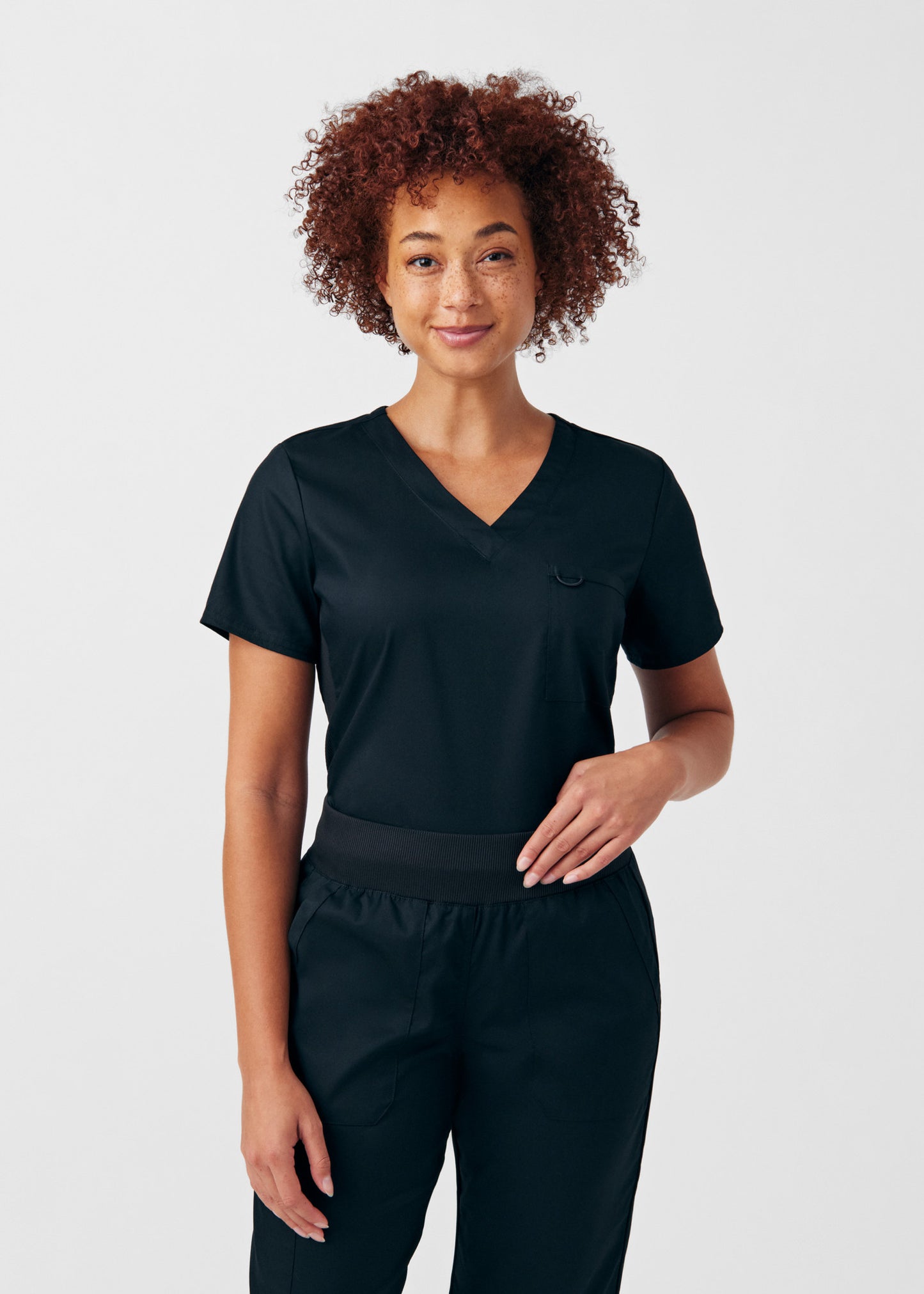 ProFlex 2-Pocket V-Neck Top  | Black