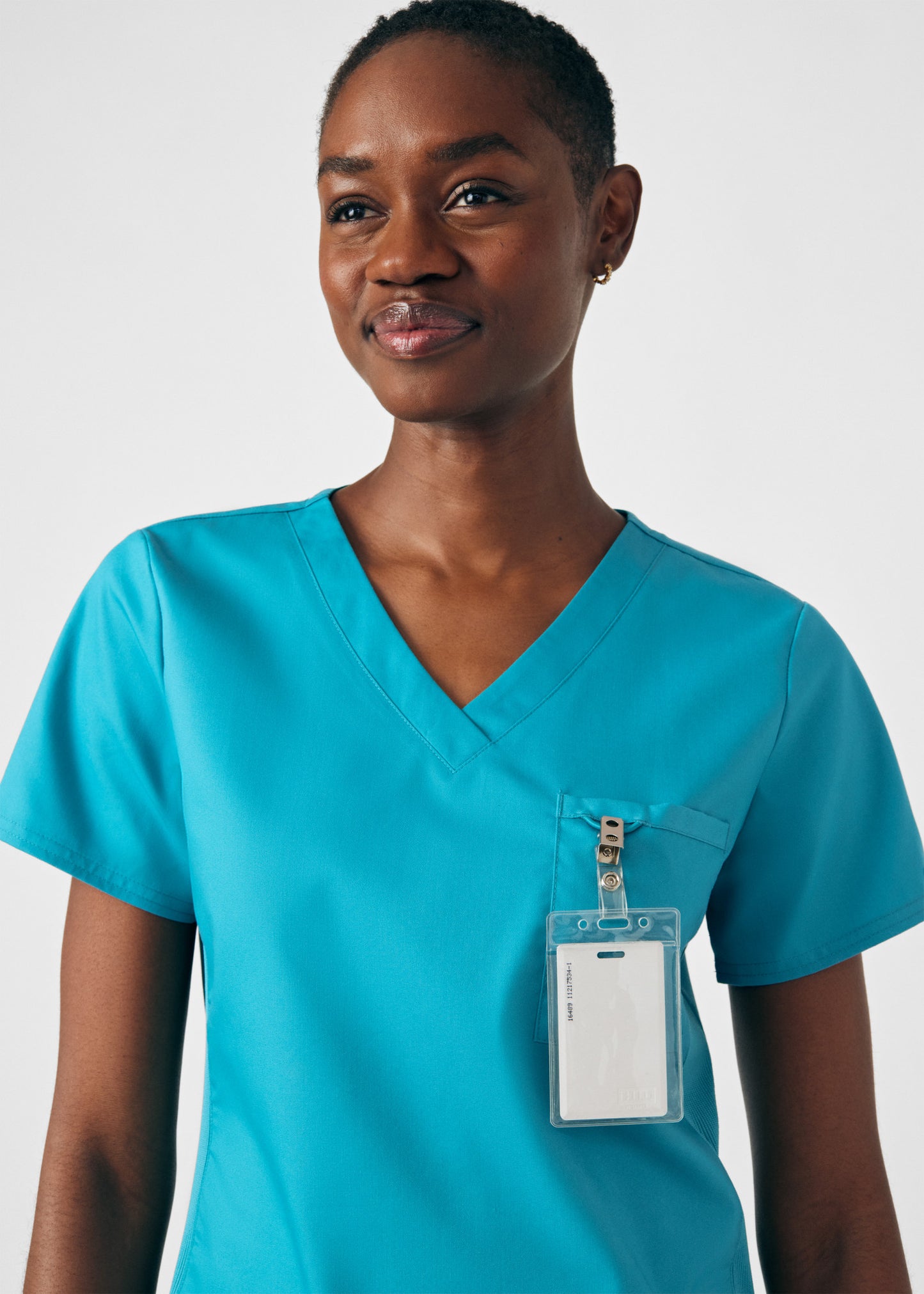 ProFlex 2-Pocket V-Neck Top  | Teal