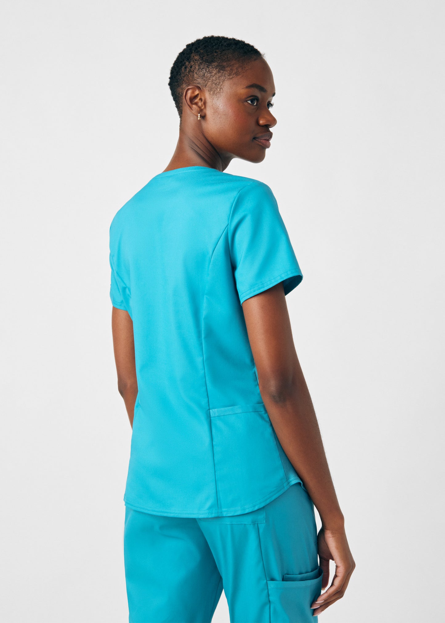 ProFlex 2-Pocket V-Neck Top  | Teal